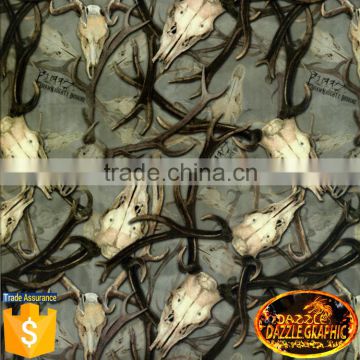 Excellent Quality No.DGMA137-1 Water Transfer Printing Film Pattern Deer Skull With Horn Dazzle Graphic PVA Water Transfer Film