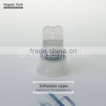 Single valve break off 20mm infusion cap for infusion bag