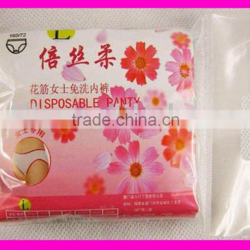 Disposable Nonwoven Underwear for Ladies in 3pcs/pack