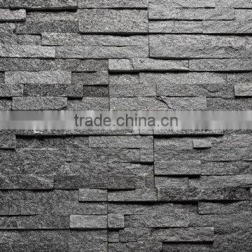 hot sale natural black quartz wall decorative stone