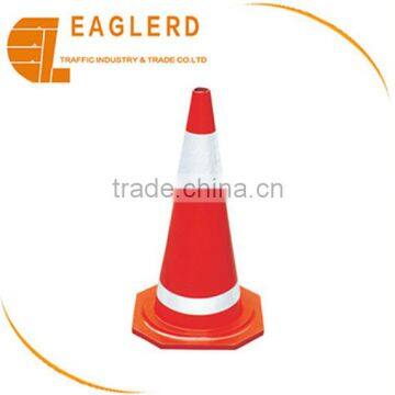 high quality70cm reflective rubber traffic cone