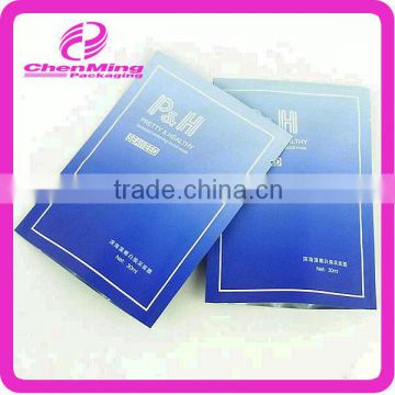 Yiwu high quality plastic aluminum foil mask bags with tear notch