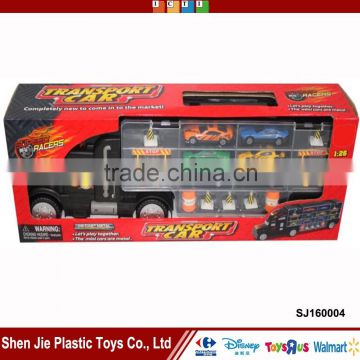19 inch 1:26 transport alloy car toy container truck set