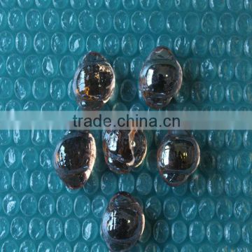 conch shape glass stones,amber glass stones