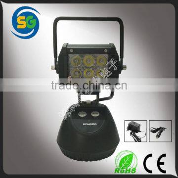 Promotion 18W super bright rechargeable LED working light, led work light, LED work lamp for truck 4X4 SUV vehicles