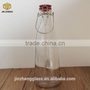 New 500ml Glass bottle with Hinge china Lid