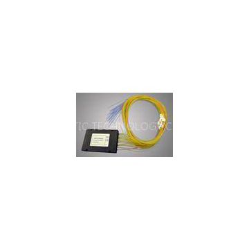 9/125 um SMF-28e Type PLC Optical Fiber Splitter With ABS BOX (0.9, 2.0, 3.0mm)