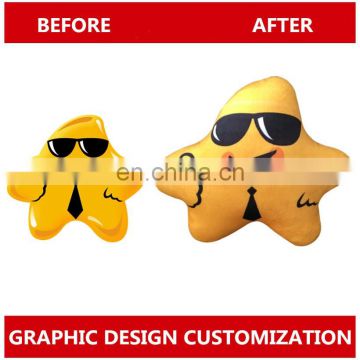 New style custom yellow cool star custom plush toy