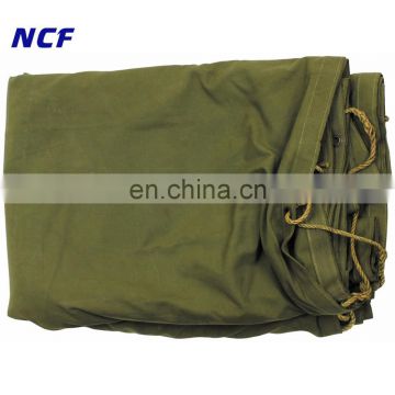 FR Treated Acrylic Lacquer Waterproof PVC Canvas Cover Tent Military Tarpaulins