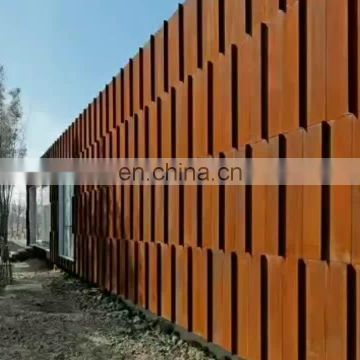 Decorative rusty corten steel exterior metal wall cladding panels
