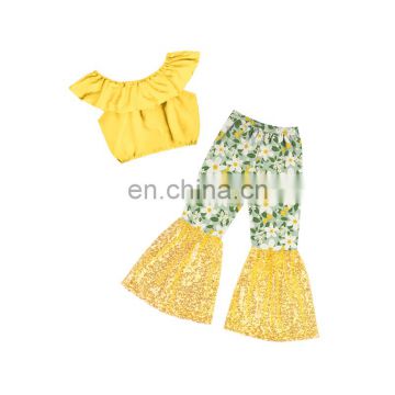 Flower Girls Boutique Clothing Spring 2 Piece Outfit Summer Clothing Set