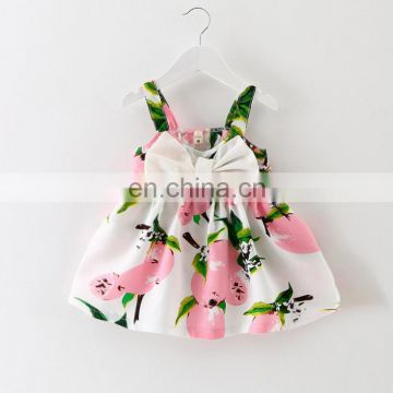 Summer Wholesale boutique children clothes sets floral dresses for kids high quality dresses 0-2 years baby frock designs