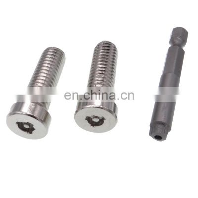 special custom size safety anti theft screws stainless steel 304 screw with screwdriver