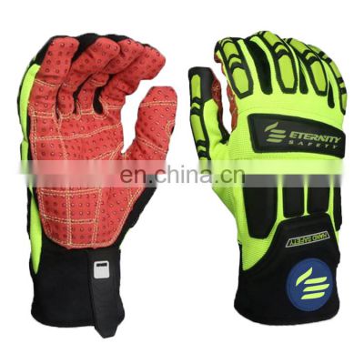 Anti impact  mechanic shockproof anti slip safety gloves  suppliers