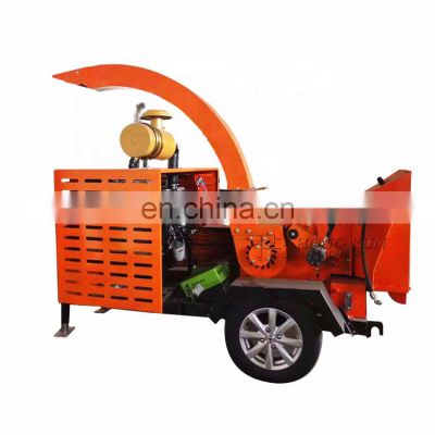 Industry Mobile Wood Chipper Forest Trees Electric Start Diesel Mobile Wood Chipper Machine