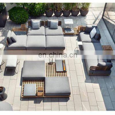 Hotel Resort Touch Patio Aluminum Frame Modern Outdoor Garden Furniture Sofa Set