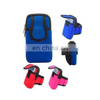 Durable using low price neoprene mobile phone arm waterproof case bag