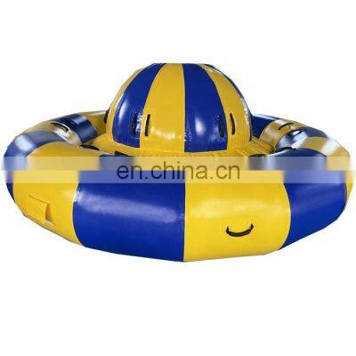 Hot selling 4-10 people water sport game spinning UFO disco boat inflatable