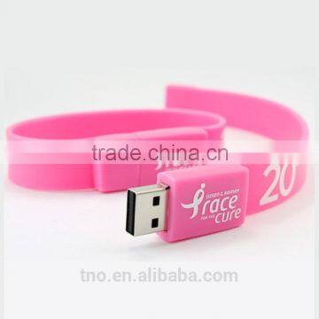 Silicone usb wristband usb flash drives pen drive 2.0 wholesale alibaba