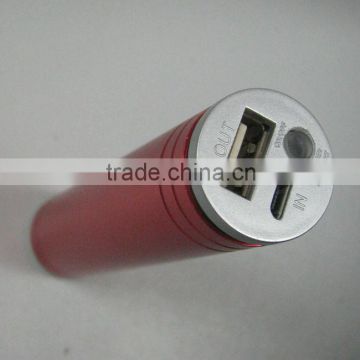 5v Cylindrical 5v power bank with LED Light for smartphone, PB005