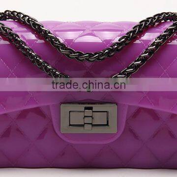 Ling grid chain jelly handbag fashion