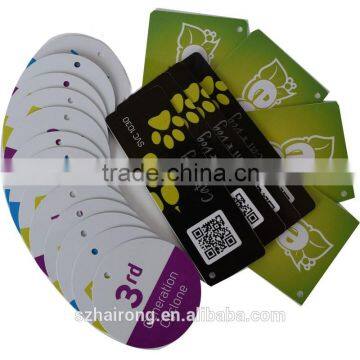 PVC hanging card with customized printing with customized design