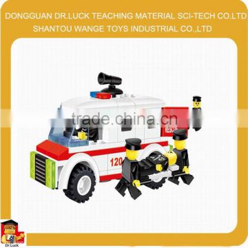 2014 large fire fighter education kids plastic blocks toys rescue set toy