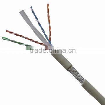 SFTP Grey PVC 4*2* 0.57BC & CCA FTP CAT6 cable pass test 305M braiding cable