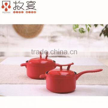 Chaozhou MUYAN Ceramic cookware with stand lid heat-resistant 2016 new design