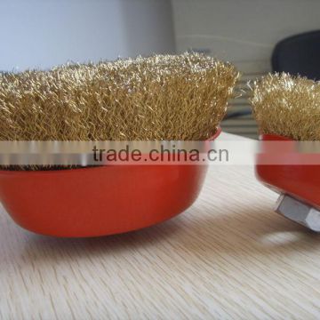 brass-coated wire brush