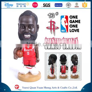 Customized Polyresin Resin James Harden NBA Bobble Head Doll Statue,NBA James Harden Bobblehead                        
                                                Quality Choice