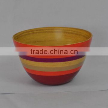 Vietnam Handcrafted Bamboo Product Multicolor Bowl