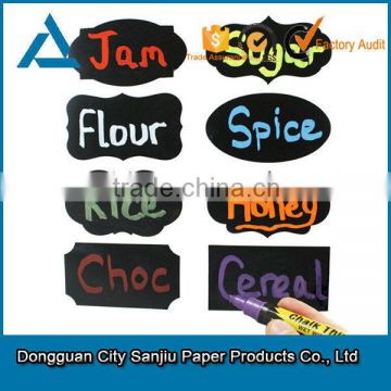 Customized Blank self adhesive sticker black label price