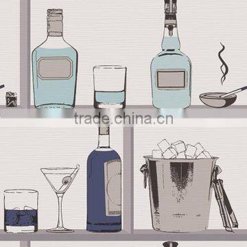 Beer design wall sticker design picture wallpaper for kitchen