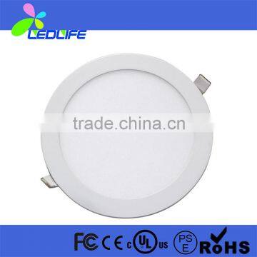 High Lumen 100lm/W High CRI 220V Round Led Panel Light 12W