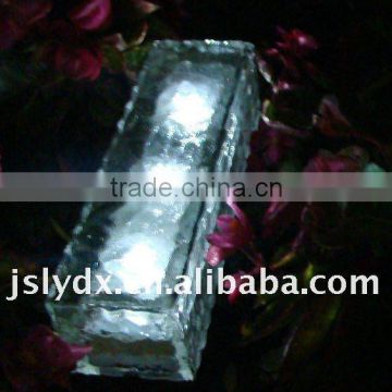 LED solar ice glass brick light(20*6*5cm)