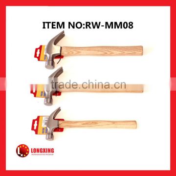 Factory Supply american type claw hammer wooded shhaft