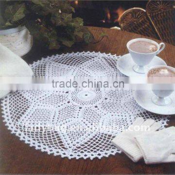 100%cotton round crocheted tablecloth