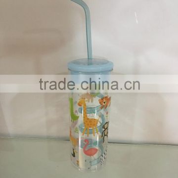 BPA free PS clear party plastic straw cup
