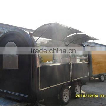 Fiberglass mobile food trucks with kitchen ,fast food van, food truck for sale