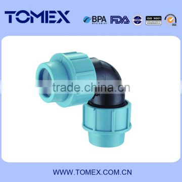 Compression Elbow Fittings PP material China Supplier 2016 New Style