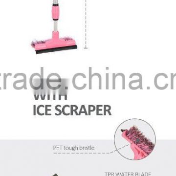 snow brush with ice scraper PET tough bristle TPR water blade