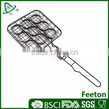Non-stick bbq grill mesh with folding handle