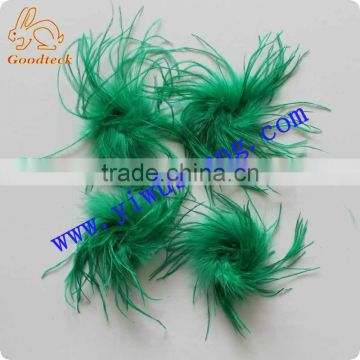 Wholesale decotation christmas green straight ostrich feather for decoration or accessories import from China