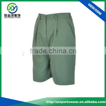 Hot Selling Green Color 95% polyester 5% spandex dry fit golf shorts