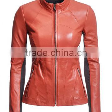 Wholesale Fashion Leather Jacket Women PU Leather Red