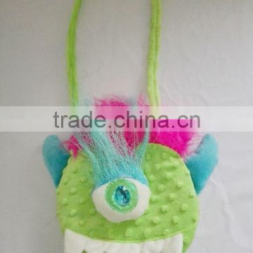 New design fancy animal shaped plush coin purse frame for kids