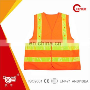 Warning reflective safety vest with LED light KF-031
