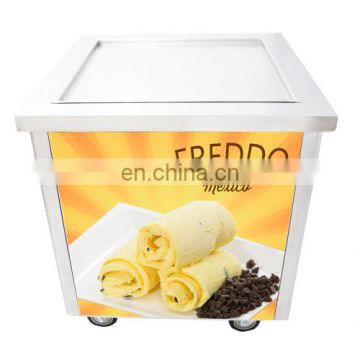 60cm big pan thailand ice roll machine rolled fried ice cream machine single square pan