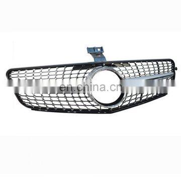 Silver Front grill diamond grille for Mercedes Benz W204 C CLASS C200 C250 C300 C350 2007-2014